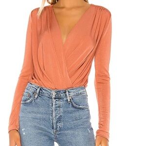 Free People Turnt Bodysuit in Ginger Spice. Size Small